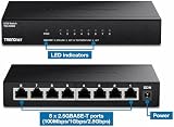 TRENDnet 8-Port 2.5G Unmanaged Gaming Network Switch TEG-S380 40Gbps Fanless view 13
