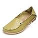 Fisca Women's Tanner Pebbled Drivers Leather Casual Loafer Flat Boat Shoes