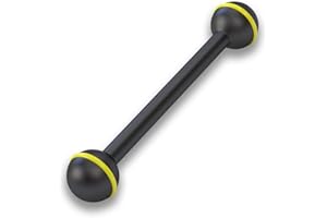 SKYSHARK 1 Pcs 5" Aluminum Alloy Underwater Extension Arm,1" Double Ball Head Connector Underwater CNC Arm System Ball Head Extension for Video Light,Strobe,Diving Camera Tray,Waterproof and Rustproof