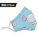 Muryobao Anti Pollution Mask N95 Respirator Mask with Valve Replacement Filter Washable Cotton Anti Dust Mouth Mask for Kids Children Child Size Blue Bird