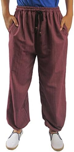 Wynnthaishop Cotton Men Womens Sport Running Fitness Yoga Pants (One size, Red)