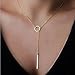 Boosic Adjustable Chain Long Y Necklace For Women Boho Jewelry For Women Gold Tone