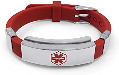 Free Engraving- Stainless Steel Polished Medical Alert ID Tag Identification UNISEX Bracelet - MEDI.D 41