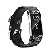honecumi Compatible with Fitbit Charge 2 Bands for Women Small- Silicone Colorful Pattern Floral Band Strap Bracelet Wristband for Charge 2 Fitness Tracker Replacement Bands Accessories Unisex,S