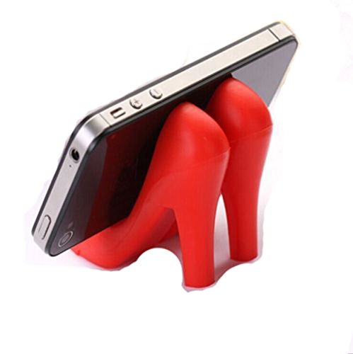 ZLMC Creative Mobile Phone Stands Mounts Holder Cute High Heels Shoes Shaped for Cell Phone Multifunctional Cellphone Smartphone Tablet (Red)