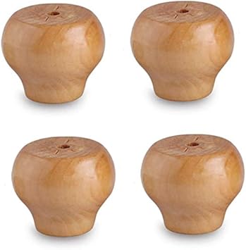 Patas de los muebles de madera bollo de pie, se volvió cónicos Sofá