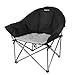 KingCamp Oversized Camping Club Chair Moon Saucer Sofa Chair Padded Folding Heavy Duty Deluxe Stable Carry Bag Included 300lbs Capacity