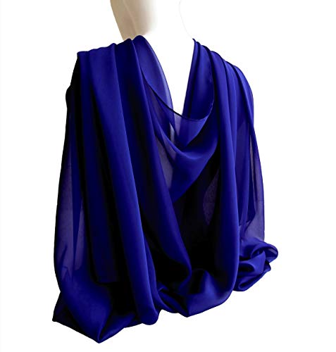 royal blue chiffon wrap