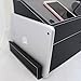 Ikee Design Faux Leather and Gray Velvet Multi-Device Charging Station and Desk Organizer on as Dock for Electronics Like iPhones Apple Watches iPads Other Phones and Desk Items