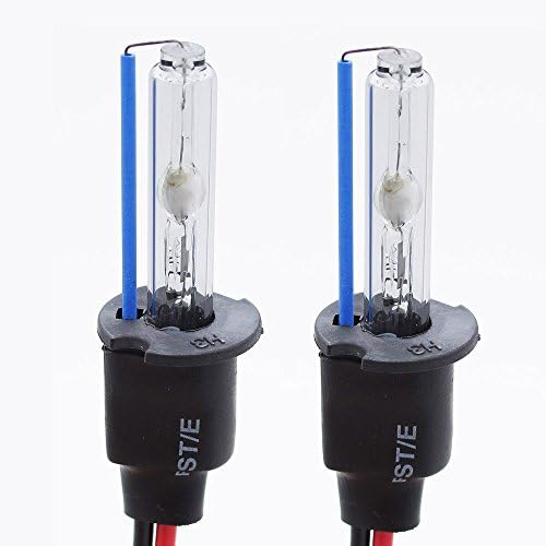 DELAM Advanced H3 5000K HID Xenon Headlight Replacement Bulbs 4000lm Single Beam Car lights - Bright White - Pack of 2