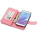 Galaxy Note 5 Case, TabPow 10 Card Slot - [ID Slot] Wallet Folio PU Leather Case Cover with Detachable Magnetic Hard Case for Samsung Galaxy Note 5 - Glitter Rose Gold