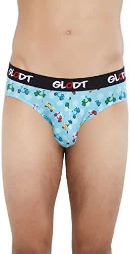 GLODT Men's Printed Cotton Scooter Brief