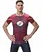 Red Plume Men's Compression Tight Fitness Shirt, Lightning Armor Sports T-Shirt (L, Red)