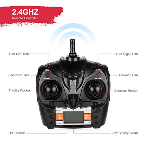 Powerextra Remote Control Boat, High Speed H106 Rc Boat for Pools and Lakes, 20+ KMH 2.4 GHz Fast Racing Boats, LCD Low Battery Alarm, Birthday Gifts for Boys Girls