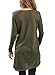 FARYSAYS Women's Long Sleeve Casual Round Neck Loose Tunic Top Blouse T-Shirt with Buttons Green XX-Large