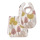 DwellStudio Bib and Burp Set, Treetops