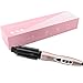 AsaVea Hair Curler and Straightener Brush, Anti-Scald Technology Perfecter Pro Grip Digital Temp-Controlled Heated Brush (Rose Gold)