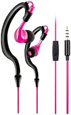 KIMMAR Handfree Exercise/Running/Sports & Gym Headset Sweat Resistant Earphone Headphone With Microphone For IOS Android Smartphone and Mp3 (Pink)