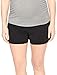 Motherhood Maternity Women's Maternity French Terry Underbelly Short, Solid Black, Large