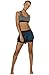 icyzone Running Yoga Shorts for Women - Activewear Workout Exercise Athletic Jogging Shorts 2-in-1 (Charcoal/Royal Blue, S)