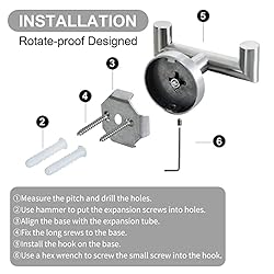 CTOHN Double Towel Hooks for Bathroom Wall