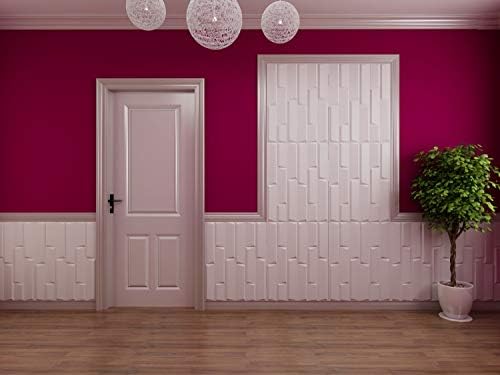 3D Decorative Wall Panels/Paintable Plant Fiber Design/Textured Eco Friendly Modern Wall Decor for TV Walls/Bedroom/Living Room Sofa