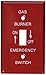 Morris 83496 Emergency Metal Switch Plate, 1-Gang, Gas, Red, 1-Pack