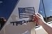 TACTILIAN Original Black American Flag Magnetic Decal Stickers - Made in USA Flag Cut-Outs for Trucks - Set of 2 Tactical Car Decal Magnets Bumber Stickers for Car, Van, SUV, RV, Bike