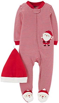 Just one you By Carters Unisex Sleep-N-Play and Hat Set - Santa Clause - Newborn