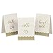 Dessie Wedding Table Numbers (Gold)| 5x7 inch Double Sided with Elegant Calligraphy Design to Liven Up Any Table| Includes Numbers 1-25 and Head Table Card (Also in Silver, Black and Rose Gold)
