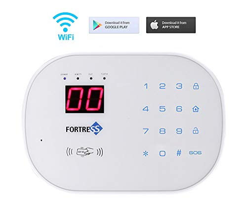Compatible with Alexa -App Controlled Updated S03 WiFi and Landline Security Alarm System Classic Kit Wireless DIY Home Security System by Fortress Security Store- Easy to Install