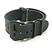 StrapsCo Leather G10 Nato Zulu Watch Strap w/ Black Pre-V Buckle