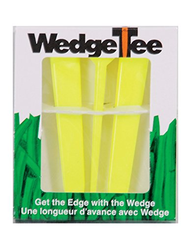 Golf Plastic Wedge Tees 3 ct Yellow Cleans Grooves Shoe