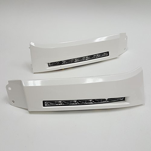 LEDIN For 2007-2013 Toyota Tundra Sequoia Front Bumper Filler Panel LED DRL Fog Lights with Bezel Wire Harness