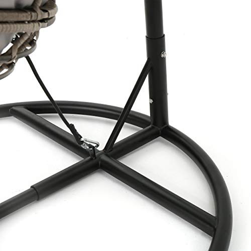 Christopher Knight Home Leasa Outdoor Wicker Hanging Basket Chair with