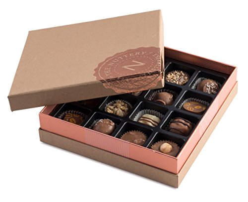 Miami Beach Milk Chocolate Truffles in a Decorative Fancy Chocolate Gift Box , 16 pc, Assorted