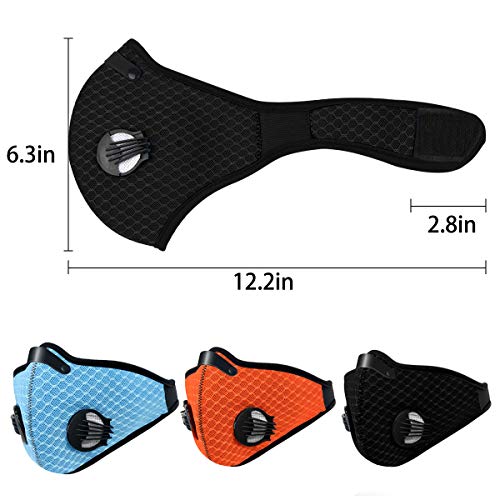 Vindar Dustproof Masks, Activated Carbon Dust Mask, Filtration of Exhausts Gas, PM2.5, Anti Pollen Allergy for Running, Cycling, Gardening, Outdoor Activities