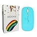SROCKER T3 Ultra-thin 2.4GHz Wireless Silent Click Optical Mouse/Mice 3 Adjustable DPI Levels with 4 Buttons and Nano USB Receiver for Laptop/PC/Mac(Blue)