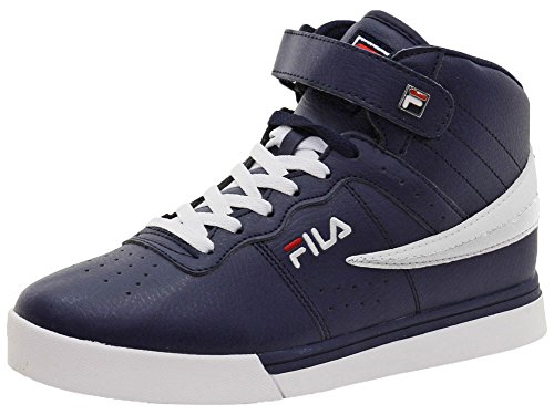 Fila Men's Vulc 13 Mid Plus Walking-Shoes, Fila Navy/Fila Red/White, 9.5 D US