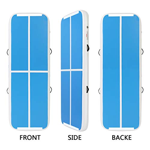 KIKILIVE Inflatable Gymnastics Mat, 4 /8inches Thickness Length Between