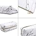 Whaline 2 Pieces Marble Cosmetic Makeup Bag Brush Holder Travel Storage Case Portable Toiletry Pouch Coin Purse with Gold Zipper for Women and Girl
