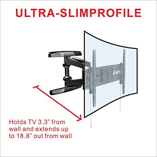 image for Loctek Curved TV Wall Mount Bracket for 32-70 inch Articulating Full M