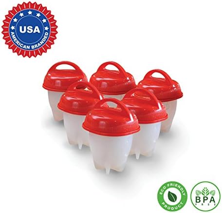 Eggcellent Egg Cooker - Premium Silicone Eggs Maker (6 Pack) - Hard Boiled Eggs without the Shell
