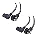 Cable Matters 2-Pack 16 AWG Low Profile Right Angle Power Cord, 90 Degree Power Cord, 6 Feet (NEMA 5-15P to Angled IEC C13)