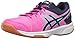 ASICS Women's Gel-Upcourt Volleyball Shoe, Pink Glow/Indigo Blue/Aqua Splash, 9 M US