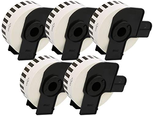 Prestige Cartridge 5X DK22214 12mm x 30.48m Continuous Address Labels Compatible with QL-500 QL-550 QL-560 QL-570 QL-580 QL-700 QL-720 QL-800 QL-810 QL-820 QL-1050 QL-1100 QL-1110