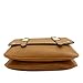 Double Compartment Large Flapover Crossbody Bag (Tan)