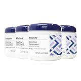 Amazon Brand - Solimo Healing Ointment Skin Protectant for Dry and Cracked Skin, Fragrance Free, 14 Ounce (Pack of 4)