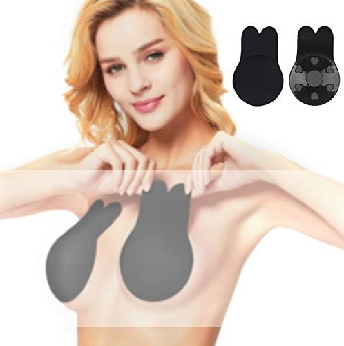 YouGa Silicone Pasties Breast Lift - Womens Cover Bra Invisible Adhesive Bra, Reusable Lifting Bra Cups Breathable Nipple Cover For Girls Ladies