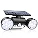 Solar Lights Outdoor, 30 LED Solar Security Lights with Motion Sensor Dual Head Spotlights IP65 Waterproof 360&deg; Adjustable Solar Motion Lights Outdoor for Front Door Yard Garden Garage Patio